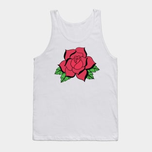 Traditional Tattoo Red Rose Tank Top